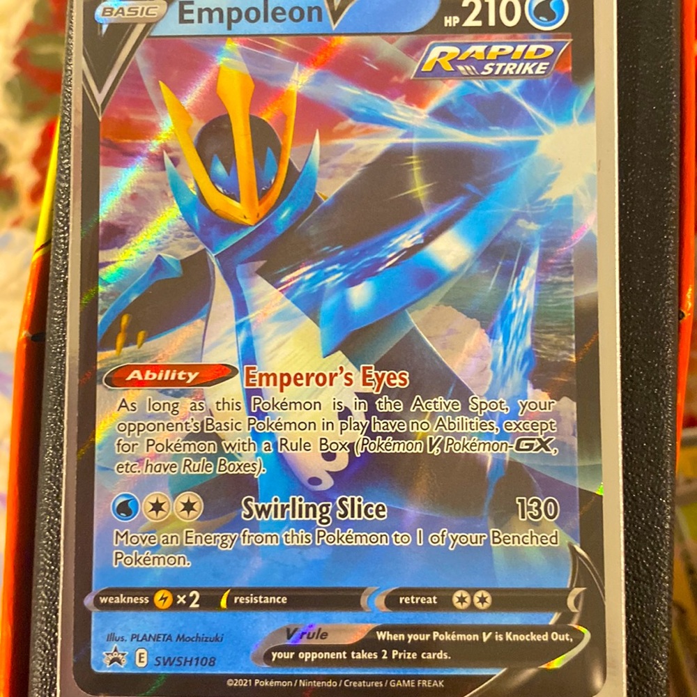 Empoleon Pokémon card with the protecter no damage